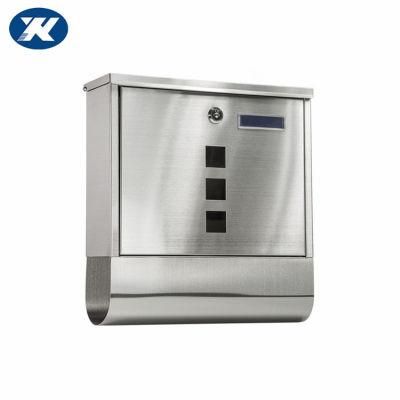 Letter Box Stainless Steel Mailbox with Sturdy Key Lock Wall Mounted Waterproof Mail Box with Transparent Cover