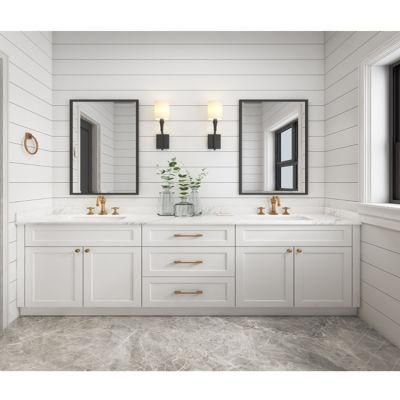 Classic Floor Standing Shaker Panel Solid Wood Bathroom Furniture Vanity