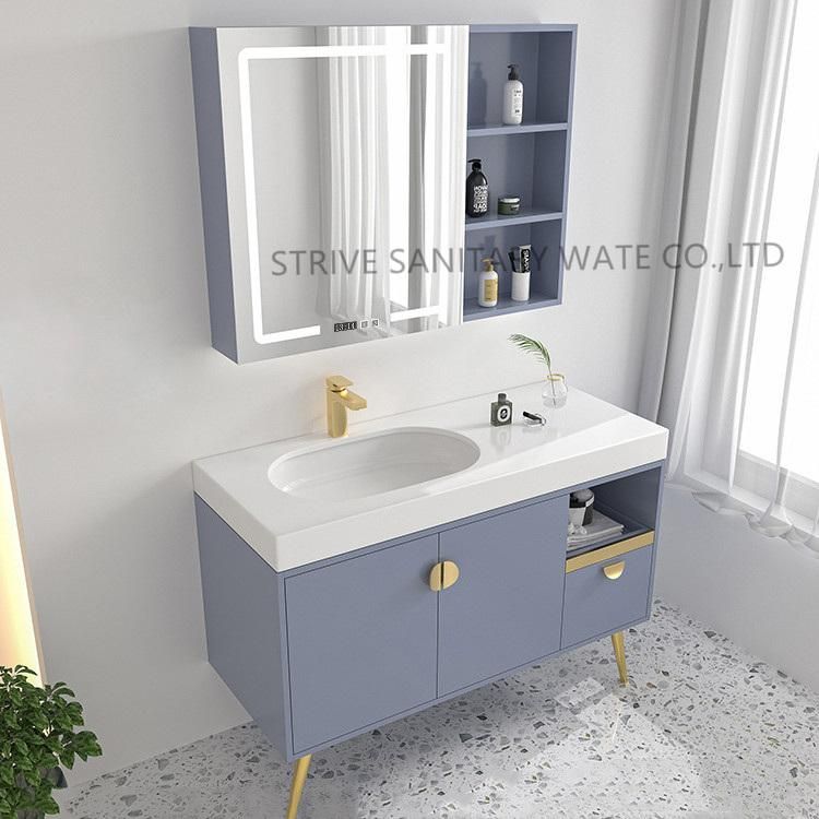 Light Blue 36 Inch Modern Exquisite Design Side Cabinet Bathroom Vanity