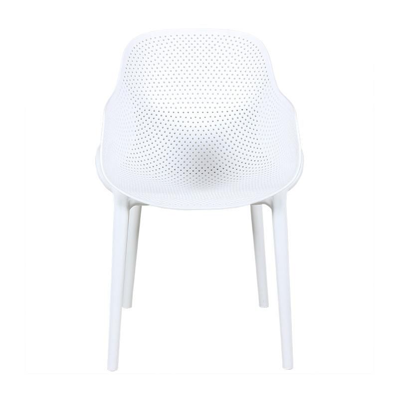 Wholesale Outdoor Furniture Modern Style Garden Furniture Erie Plastic Chair Eco-Friendly PP Armrest Dining Chair