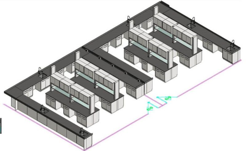 Featured Modern Laboratory Furniture with Function Column Jh-SL164