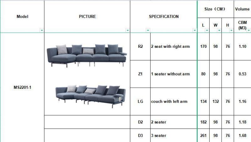 Living Room High End Furniture Modern Design Macchiato Brand Sectional Sofa