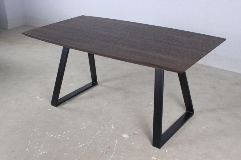 Home Furniture Dining Table with MDF Top Steel Tube Leg