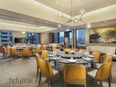 China Furniture Factory for Teak Modern Hotel Dining Table Restaurant Table and Chairs Sets