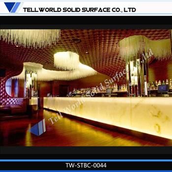 Transparent Stone Bar Counter, Contemporary Wine Bar Counter