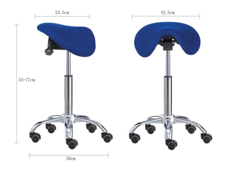 Ergonomic Tilt Saddle Stool Adjustable Height Office Chair