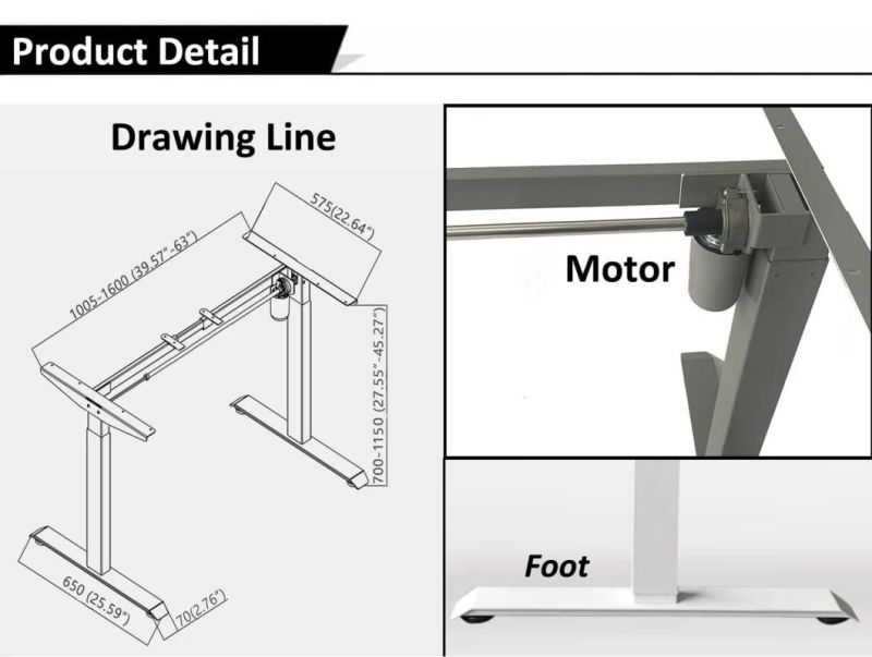 Modern Wholesale Electric Best Adjustable Desk Standing Desk Ergonomics Standing Office Desk