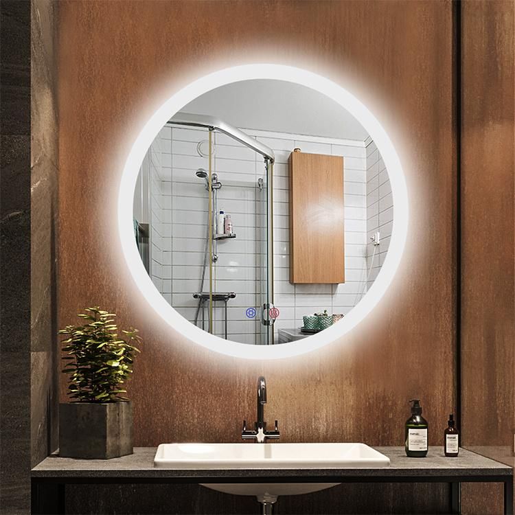 GS RoHS Approval Round LED Lighted Vanity Mirror for Bathroom