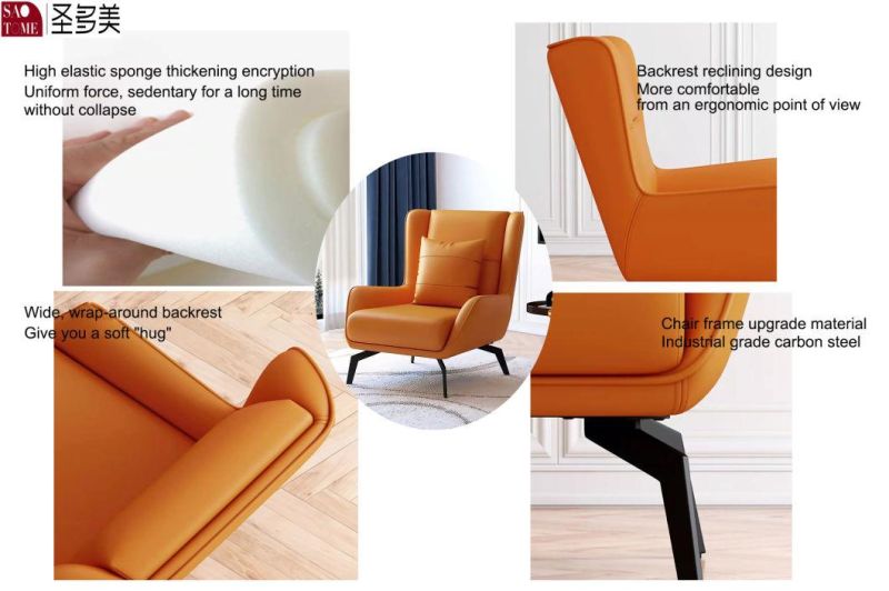 Metal Type Modern Home Furniture Contemporary Fabric Leisure Chair