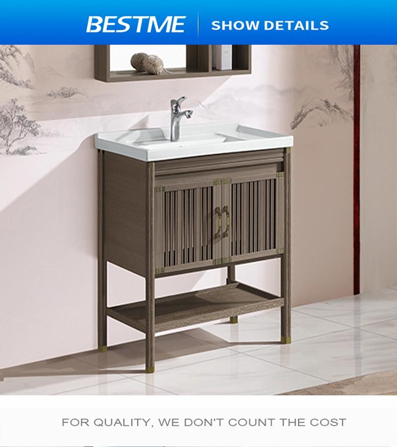 Modern Bathroom Ceramic Basin Vanity Cabinet Furniture by-P4086-70