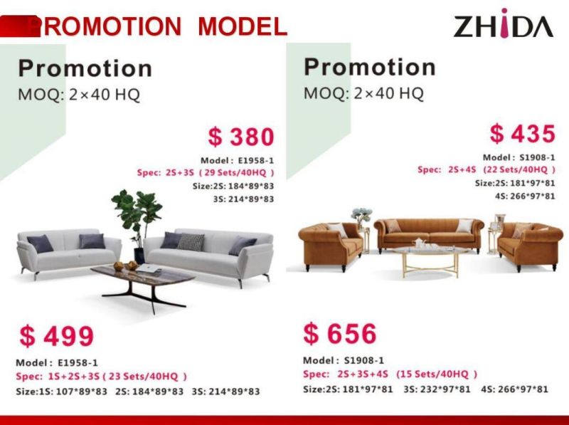 Modern Fabric Sofa Set L Shape Sofa From Zhida