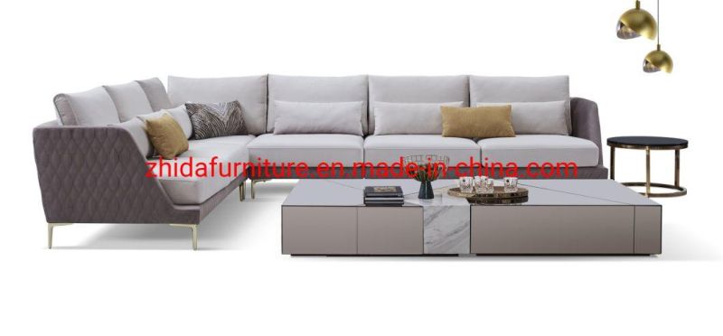 L Shape Home Furniture Living Room Modern Fabric Bedroom Sofa