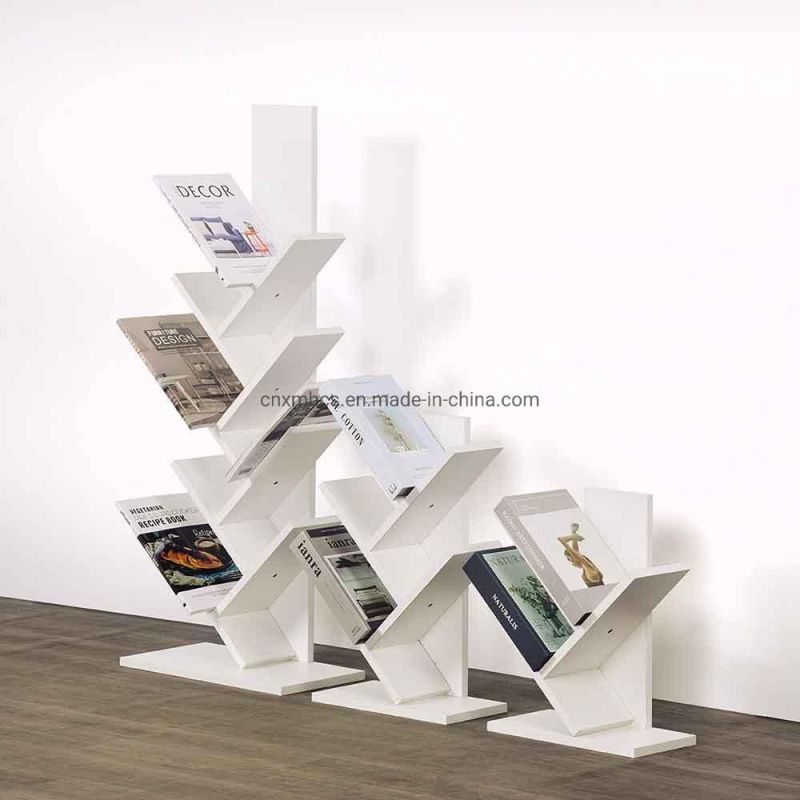 Modern Creative Unique Storage Rack, Wooden Display Book Shelf, Desktop Magazine Holder, Freestanding Magazine Holder Rack, Livingroom Furniture