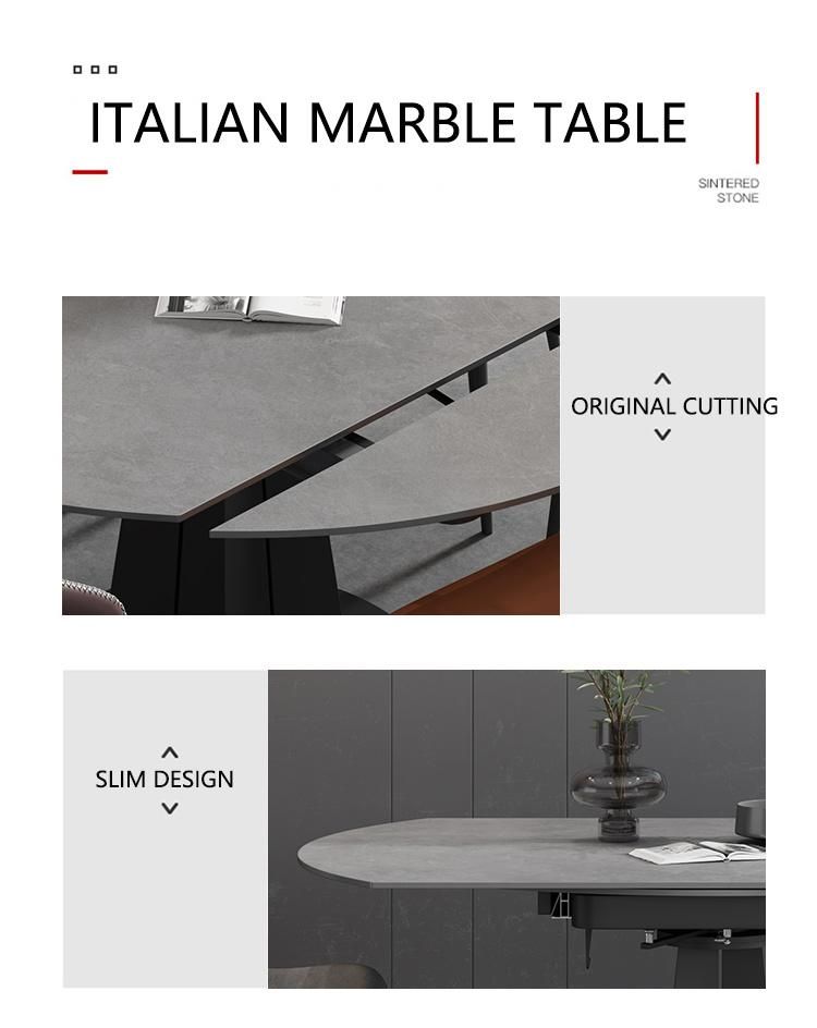 Minimalism Wholesale Dinner Furniture Extended Round Marble Dining Table