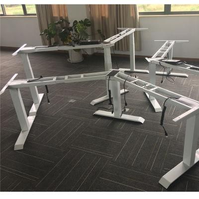 Metal Table Base with Adjustable Glides Pneumatic Desk Converters