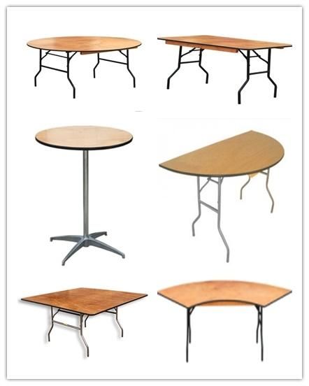 96" Plywood Banquet Round Folding Table with PVC Edge