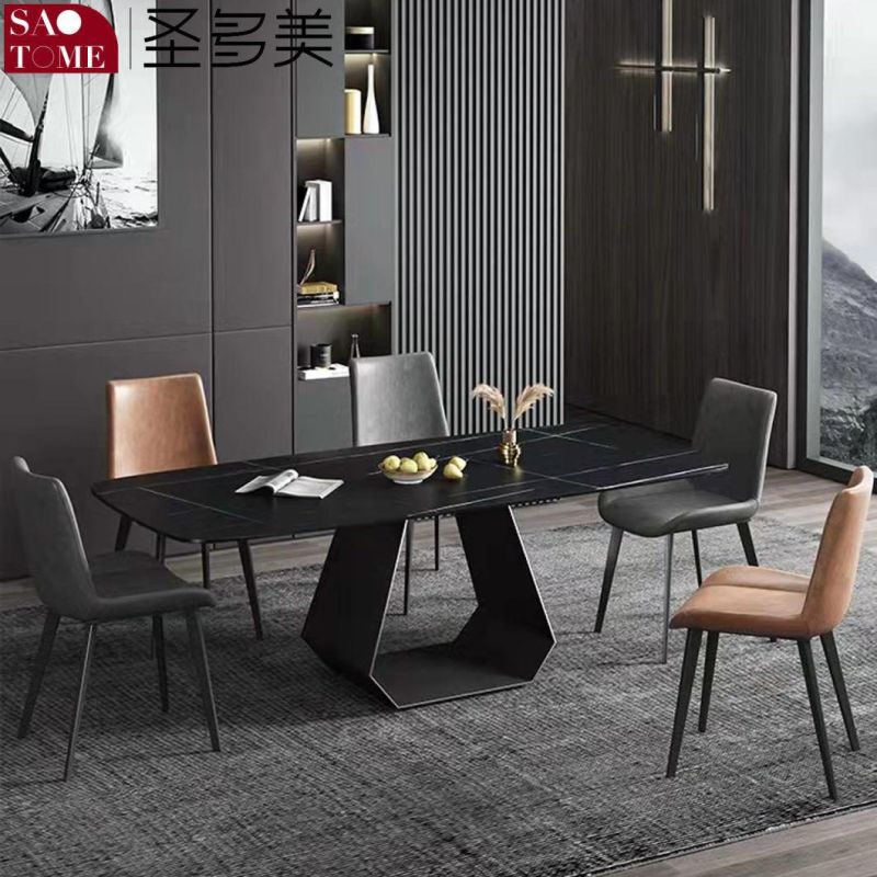 Modern Living Room Dining Room Furniture U-Shaped Steel Plate Dining Table