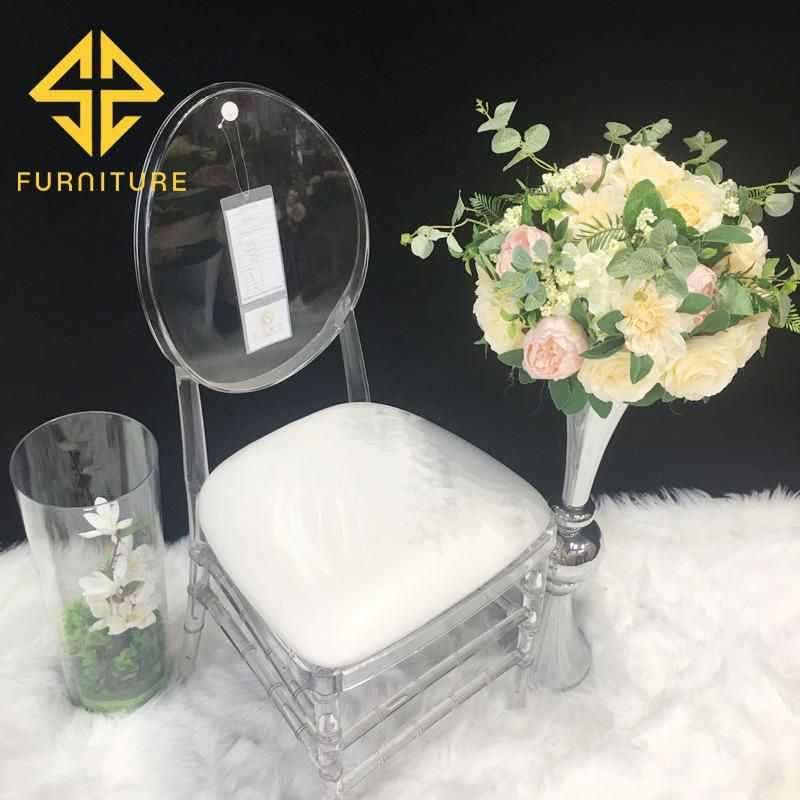 Modern design Clear Acrylic Resin Wedding Dining Chair for Banquet Event Used