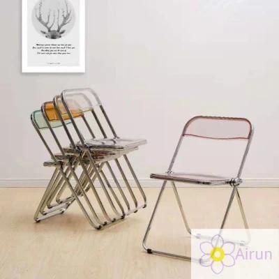 Customized Wholesale Modern Clear Acrylic PC Plastic Folding Chairs