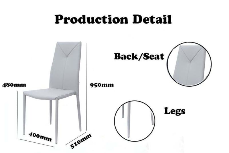 Modern Home Furniture Stackable Metal PU Faux Leather Hotel Restaurant Wedding Banquet Chiavari Dining Chair