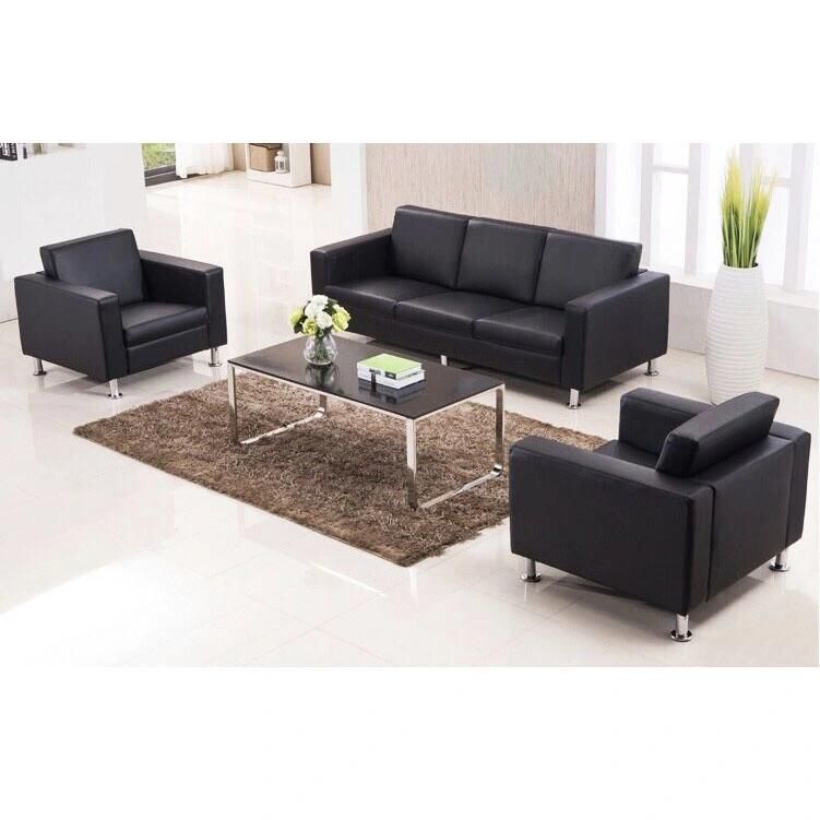 Sz-Sf818A Office Furniture Brown Leather Sofa Set