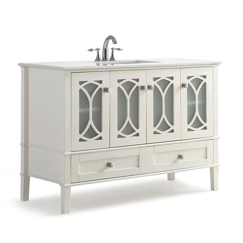 2022 New Design Openwork and Carving American Style Bathroom Cabinet Bathroom Vanity