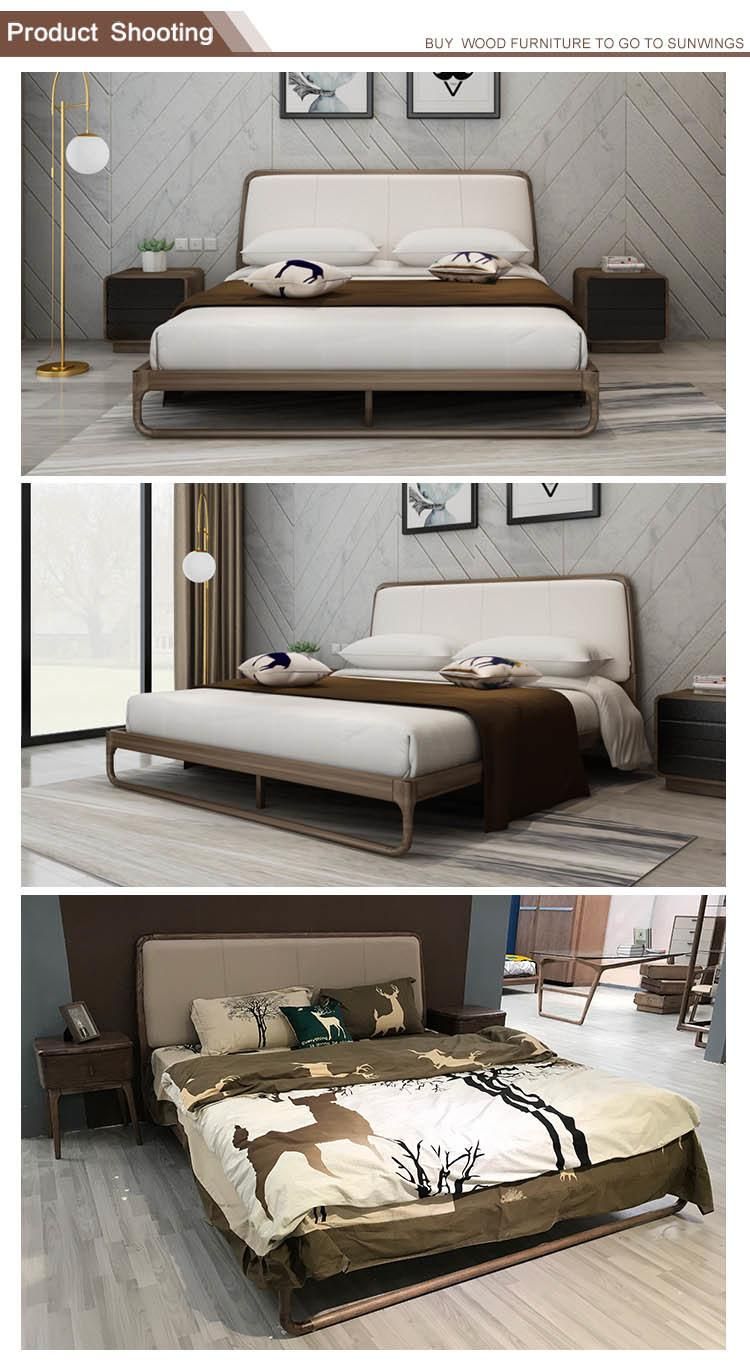 Modern Hotel Furniture Wooden Bed Room Bed Double Bed