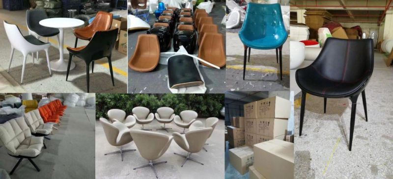 Modern Hotel Restaurant Furniture Fiberglass Fabric Egg Chair for Bar