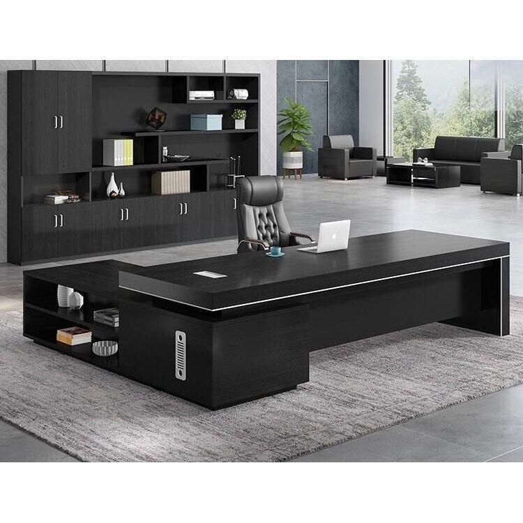 Modern Factory Wholesale Office Furniture L Shaped Black Office Executive Desk