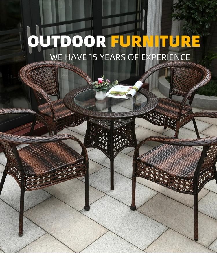 Modern Rattan Woven Sofa Set/Outdoor Furniture for Balcony