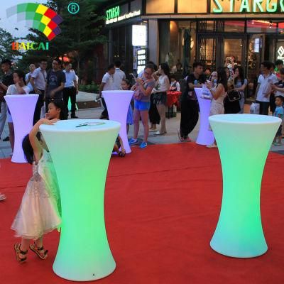 LED Furniture Indoor Outdoor Glowing LED Tall Bar Table