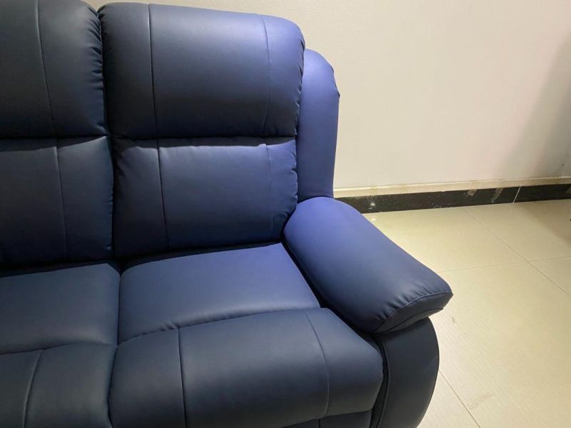 Wholesale Modern Design Functional Home Furniture Tech Leather Pull out Recliner Folding 3 Seater Sofa