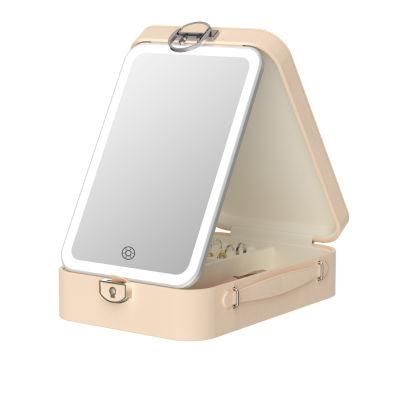 Charging LED Lighted Make up Storage Travel Beauty Mirror