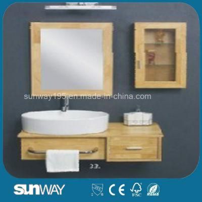 2015 Solid Wood Bathroom Furniture with Sink