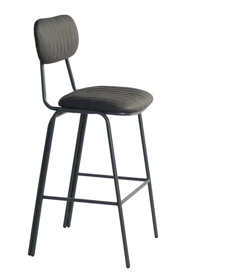 Modern Furniture Simple Style Bar Furniture Metal Frame PU Upholstery High Bar Stool Dining Chairs