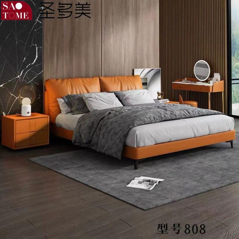 Modern Luxury Wooden Metal Steel Bed Frame Bedroom King Size Bed for Home Furniture