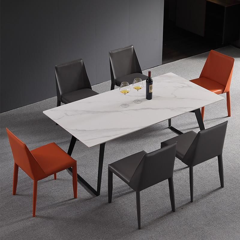 Modern Simple High Quality Metal + Wood/Marble Dining Table for Home Hotel