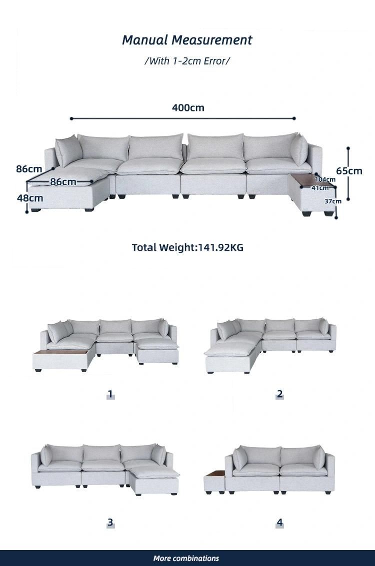 Hot Sale Super Soft Customize Furniture Modern Living Room Sofa Set