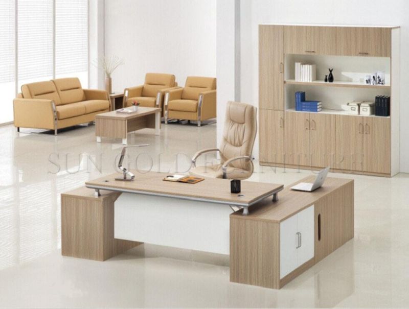 Modern Office Desk Melamine Table Top Durable Manager Furniture (SZ-ODL322)