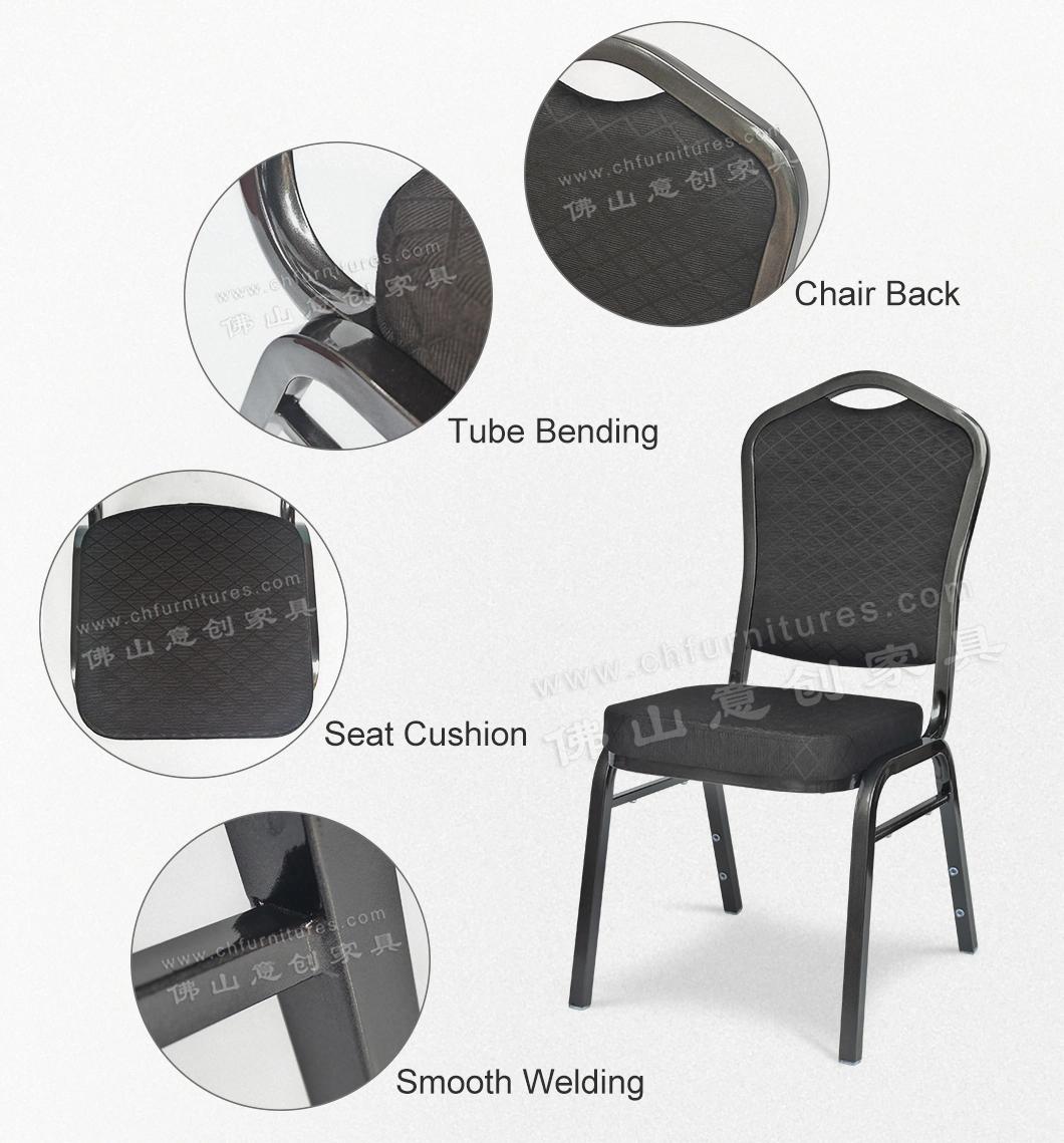 Yc-Zg36-01 Cheap Morden Metal Black Metal Hotel Chair for Banquet