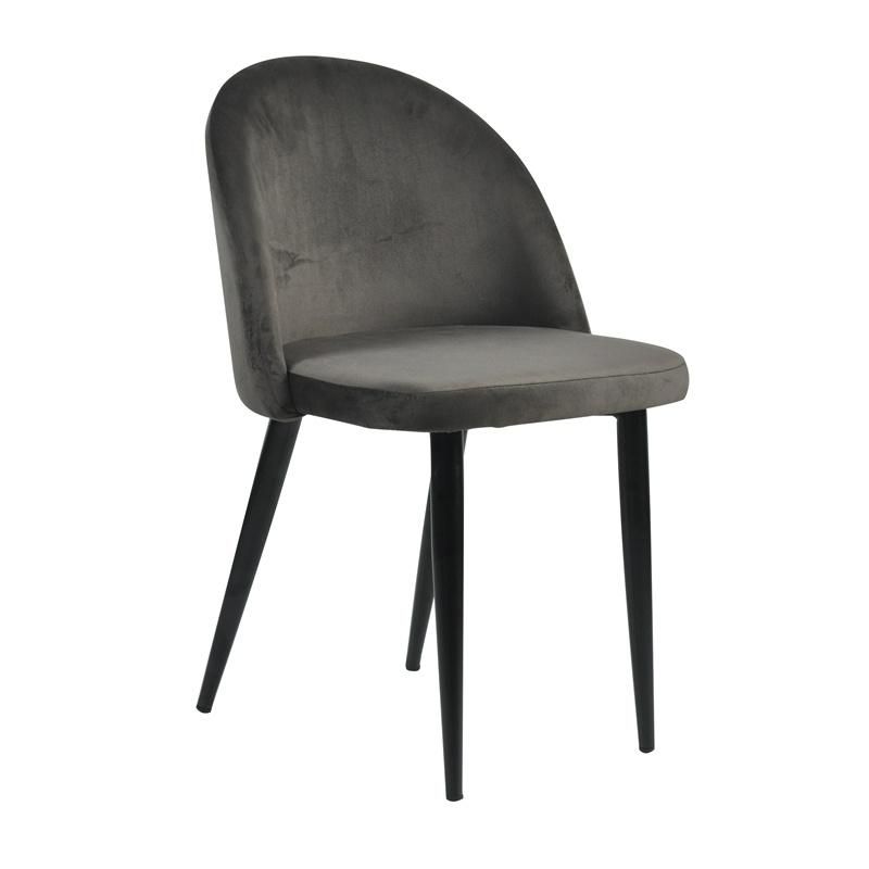 Wholesale Luxury French Modern Fabric Dining Chair with Metal Legs