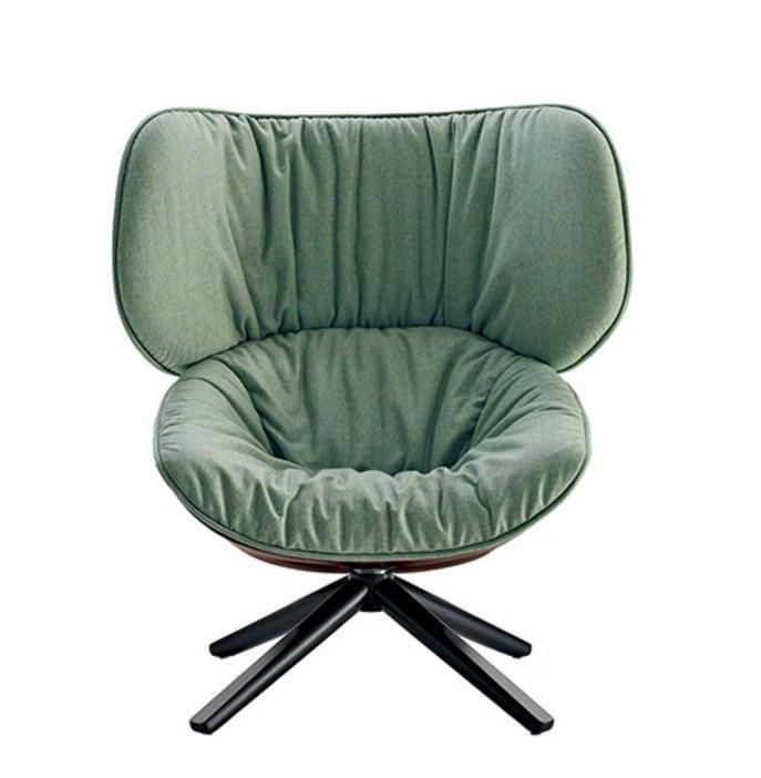 Modern Design Comfortable Living Room Tabano Armchair Swivel Chair in Leather Lazy Chair