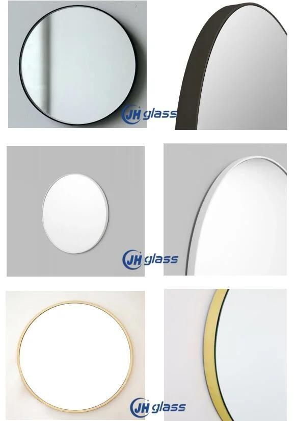 Jinghu China Factory Metal Aluminum Alloy PS Frame Mirror Home Decorative Bathroom Mirror