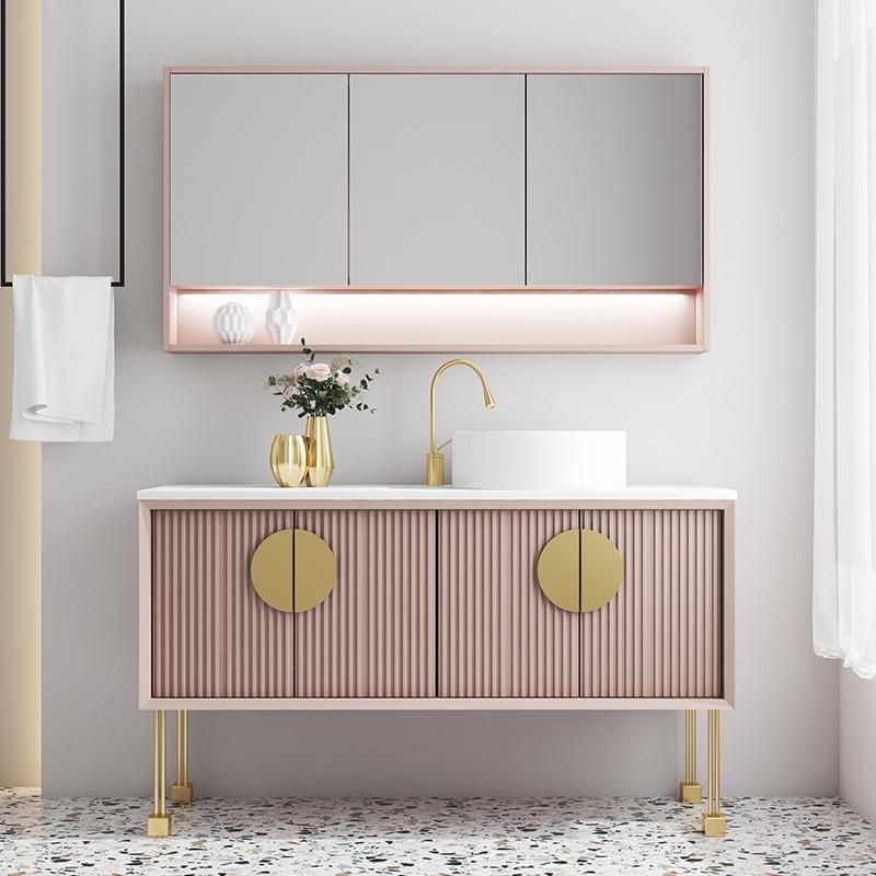 Nordic Intelligent Bathroom Cabinet Light Luxury Rock Plate Washstand