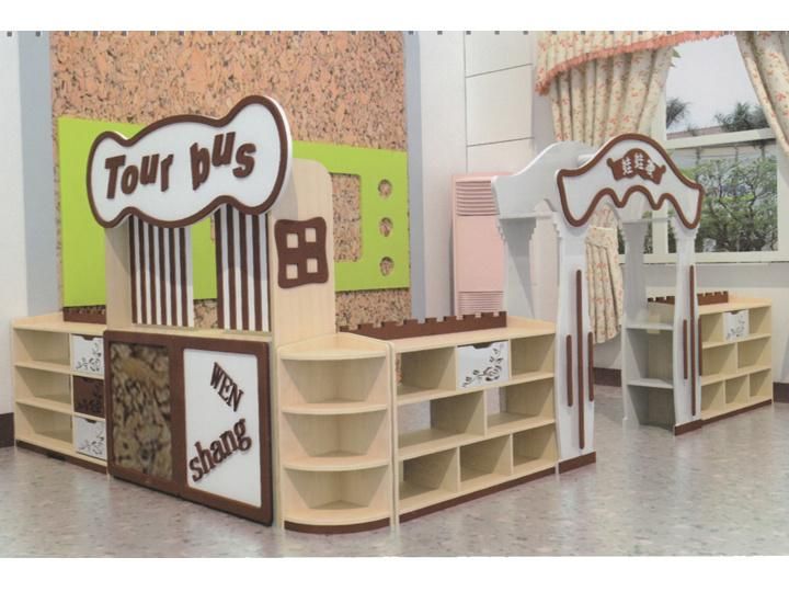 China Wholesale Kindergarten Toy Storage Shelf Children Wooden Preschool Furniture