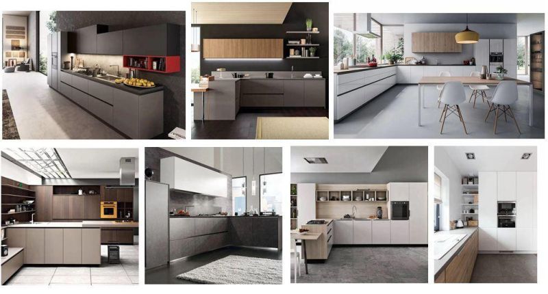 Factory Directly L Shaped Matt Lacquer Style Flat Pack Kitchen Furniture