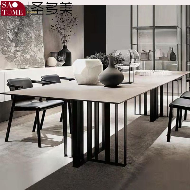 Modern Living Room Dining Room Furniture Cross Lattice Dining Table