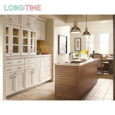 2021 North American Modern Shake Door Kitchen Cabinets with Island