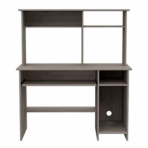 Tuhome Ash Engineered Wood Modern Compu 120 Desk with Hutch