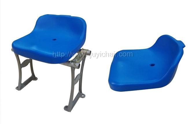 Blm-2508 Trusted Supplier Customize 100% Eco Material HDPE Aluminium Legs Soccer Outdoor Waiting Plastic Chair with Steel Frame